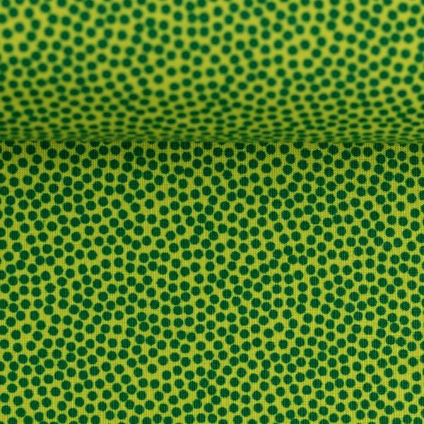 Baumwolle Dotty Dunkelgrün/Kiwi by Swafing